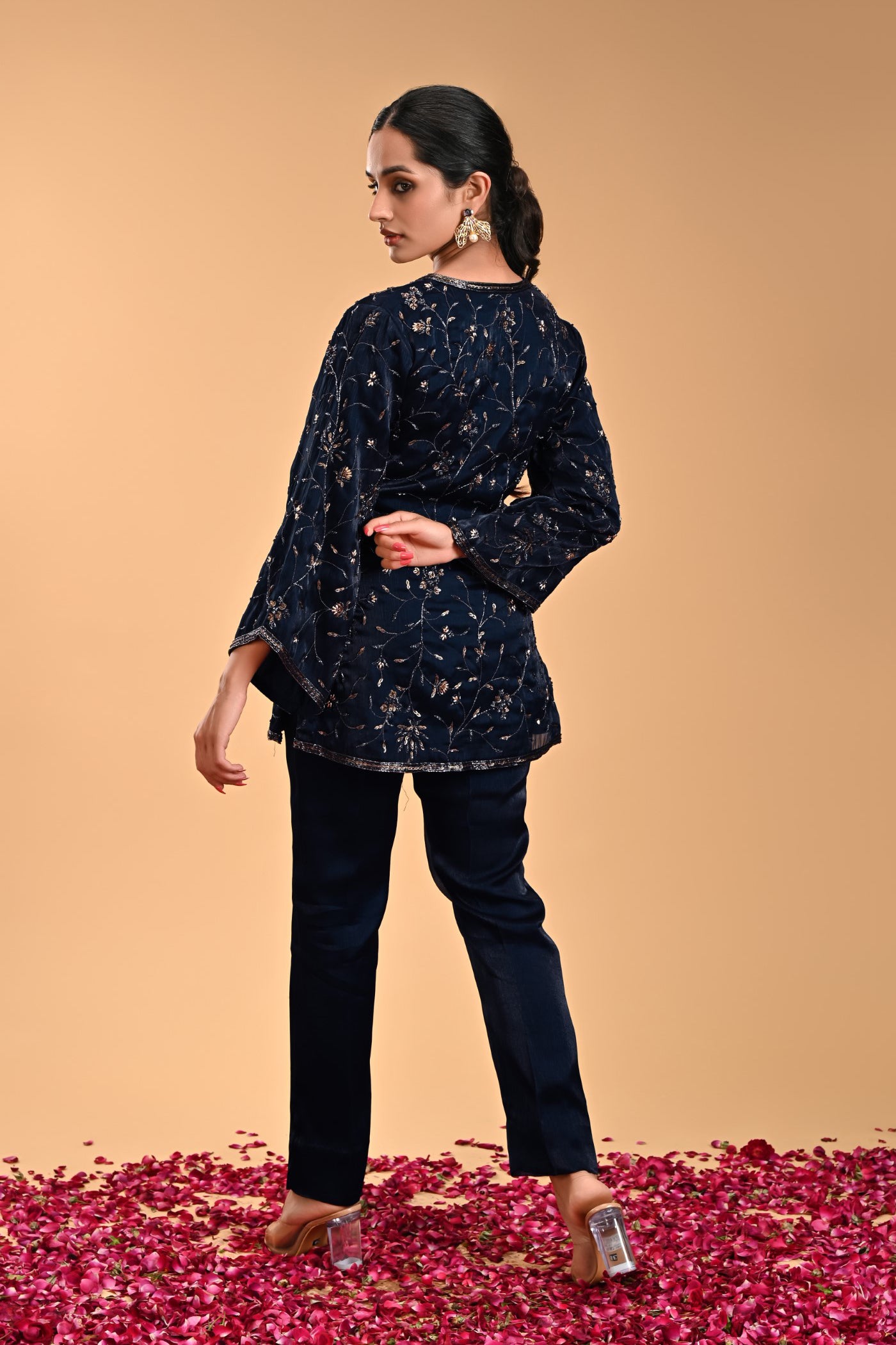 Chakra Blue Embroidery Kurta with pants