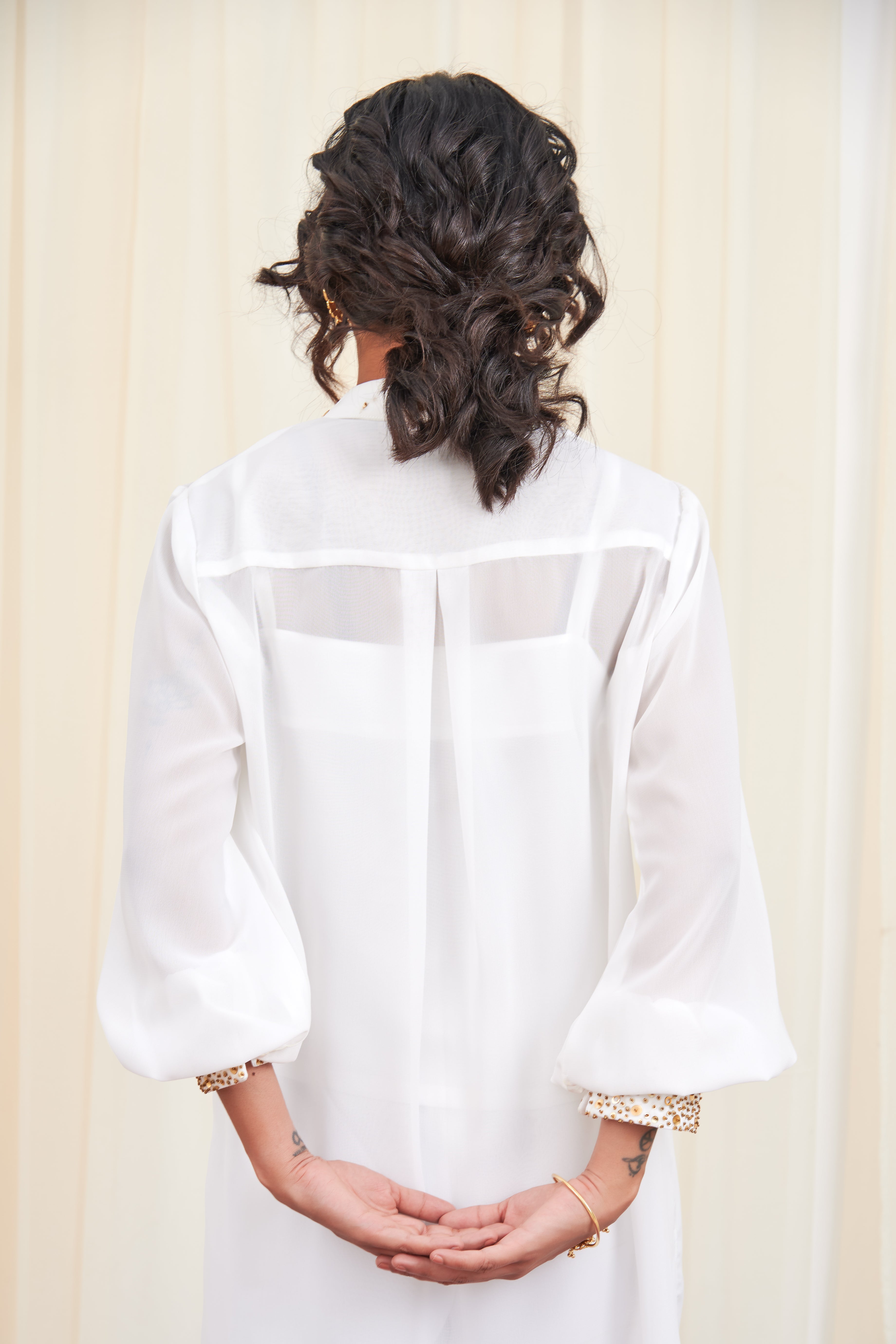 Kapitha shirt White Embroidered Shirt