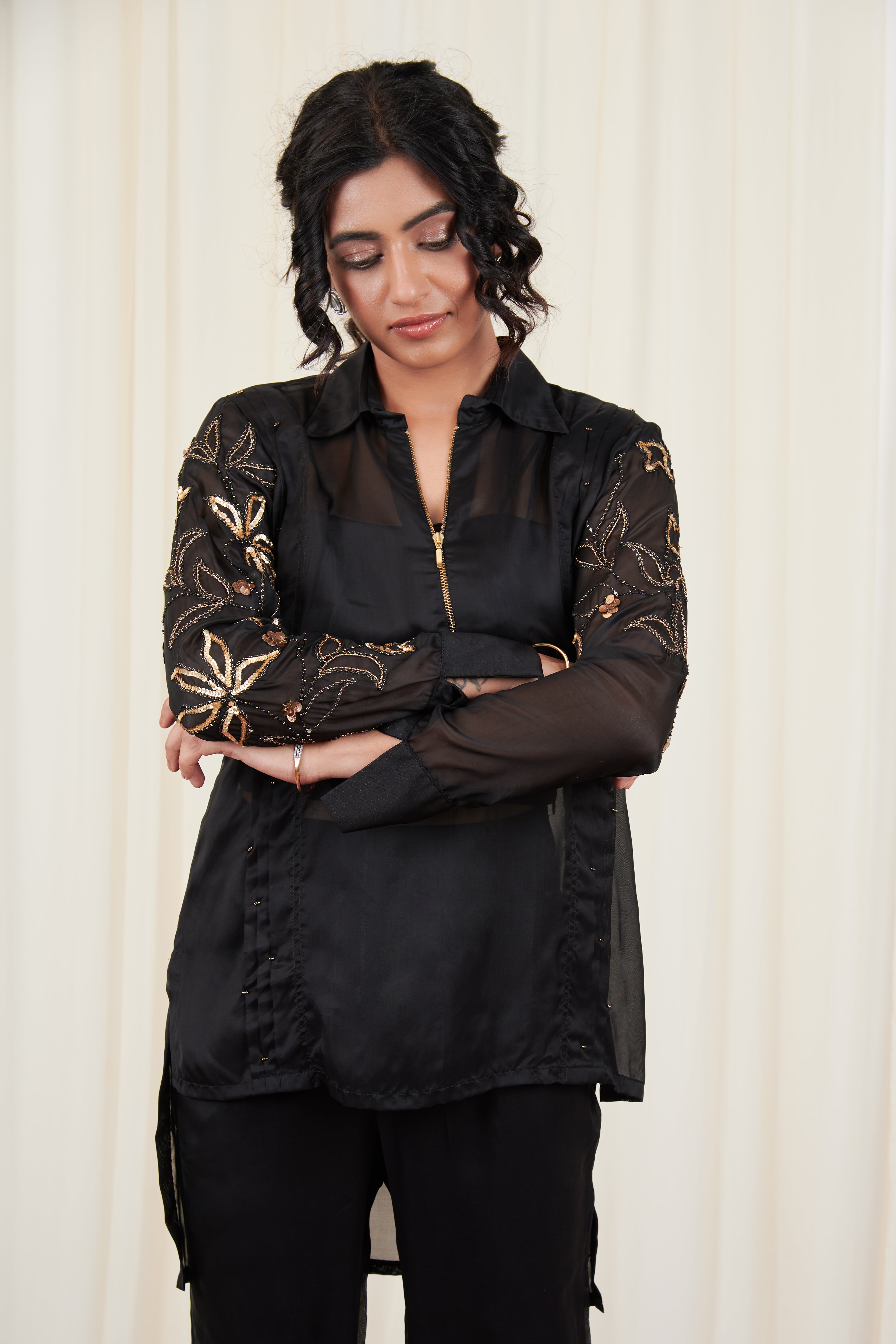 Kapotha shirt Black Embroidered Shirt